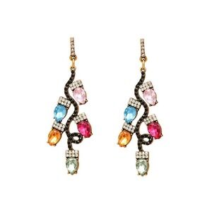 DAZZLING Christmas string of lights rhinestone earrings
